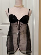 Victoria Secret Sexy Little Things Black Babydoll Nightie 34B - $36.00