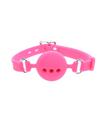 2 INCH PINK BREATHABLE SILICONE GAG BALL - $26.99