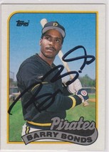 Barry Bonds Signed Autographed 1989 Topps Baseball Card - Pittsburgh Pirates - £31.26 GBP