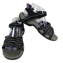 Teva Womens Tirra Sandal Black Gray 8.5 Adjustable 4266 - £31.17 GBP