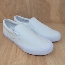 Lugz Clipper Mens Loafers Sz 7.5 D Casual Shoes White Slip On Canvas Sneakers - £23.00 GBP