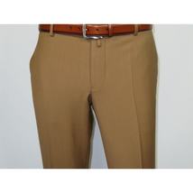 Men's MONO Turkey Slacks 100% Wool Plain Front Slim Fit 2502-10 Camel image 4