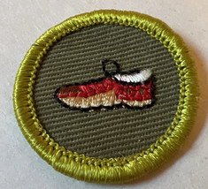 Boy Scout LEATHERWORK Merit Badge Type F (1961-68) Khaki Rolled Edge - $9.95
