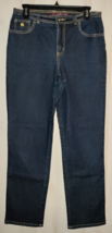 EXCELLENT WOMENS GLORIA VANDERBILT AMANDA FIVE POCKET DARK BLUE JEANS  S... - $28.01