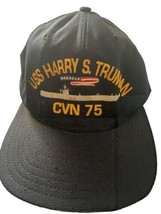 Vintage USS Harry A Truman CVN 75 Plankowner SnapBack Hat 90s Navy - $180.56 MXN