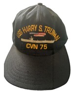 Vintage USS Harry A Truman CVN 75 Plankowner SnapBack Hat 90s Navy - $180.56 MXN