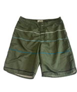 Old Navy Men Board Shorts Swim Trunk Waist Large Polyester Brown Striped - $8.12 CAD