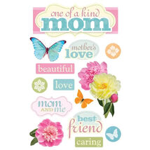 Mom Dimensional Sticker Sheet for Scrapbooking &amp; Crafts Mother Day or Sp... - $4.95