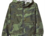 GAP Kids Boys Windbreaker Green Camo Jersey Lined Windbuster Hood Jacket... - $17.00