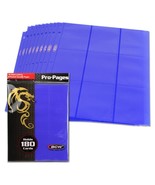 10 pks of 10 (100) BCW Std Sized Card 18-Pocket Side Loading Blue Pro Bi... - $766.26 MXN