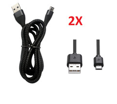 2 X 3.3 FT Braided USB Cable Mirco USB For Jitterbug Smart / Alcatel A622GL - £8.56 GBP