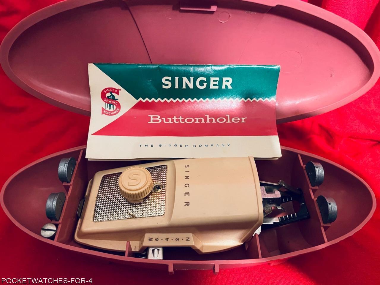 VINTAGE BUTTONHOLER SINGER # 489500 OR 489510 FOR SINGER SEWING MACHINES - $18.05