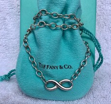 Tiffany &amp; Co. Large Link Chunky Infinity Necklace 18&quot; x 1.25&quot; adjustable... - $395.00