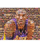 Kobe Bryant Photo Mosaic Print Art using 50 different images of Kobe  - $19.99 - $145.00
