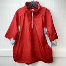 Sunice 1/4 Zip Pullover Short Sleeve Weather Jacket XLarge Red Lightweight *Flaw - £13.83 GBP