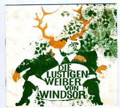 Die Lustigen Wieber von Windsor Merry Wives of Windsor Program 1966 Weisbaden - £17.18 GBP