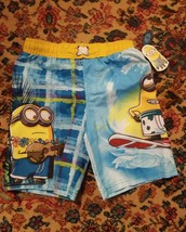 016 NWT Boys Despicable Me Board Shorts Swimming Trunks 4/5 New Minions - $14.99