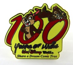 WDW Disney Pin 100 Years of Magic Chip and Dale Trading Pin - £6.22 GBP