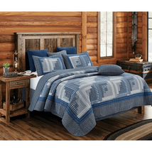 Idaho Blue Quilt Set for Rustic Modern Bedroom Decor - $1,903.44 MXN - $2,115.00 MXN