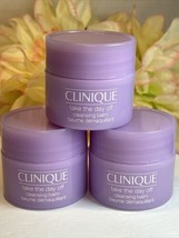 3 X Clinique Take the Day Off Cleansing Balm Makeup Remover .5oz Ea x 3 = 1.5 Oz - £10.14 GBP