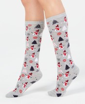 allbrand365 designer Womens Snowman Knee High Socks,Grey,One Size (9-11) - £14.65 GBP