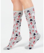 allbrand365 designer Womens Snowman Knee High Socks,Grey,One Size (9-11) - £14.34 GBP