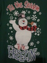 Nwt - Frosty &#39;tis The Season To Be Freezin&#39; Adult Size L Short Sleeve Tee - £17.63 GBP