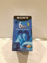 New Sony Blank VHS Video Movie Tapes (2) Sealed Premium Grade T-120 6 Hours! - $9.55