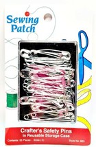 Sewing Patch #823 Crafter&#39;s Safety Pins in Reusable Storage Case, 55 Pcs... - £6.33 GBP