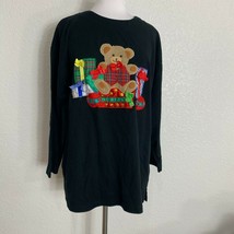 Westbound Womans Sweat Shirt Pullover Size Medium Cotton Christmas Teddy Bear - £10.13 GBP