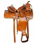 STG Pleasure Trail Saddle Comfy Seat Hand Carved Leather Western Horse Tack - $377.84+