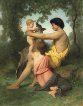 Giclee Bouguereau idyll ancient family painting Art Printed on canvas - £6.75 GBP+