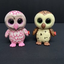 TY Beanie Boos Mini Boo Pinky And Sammy Owl SERIES 1 Collectible Figure Lot Of 2 - £7.45 GBP