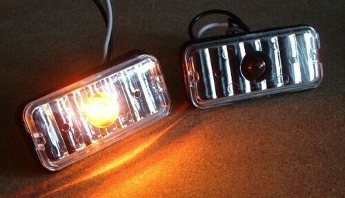 Universal HOT ROD MOTORCYCLE Signal Lights SIDE MARKERS w/ Bulbs right &amp;... - $11.87