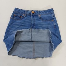 No Boundaries RN#52469 Mid-Rise  Blue Denim Stretch Mini Skirt Juniors Size 5 image 13