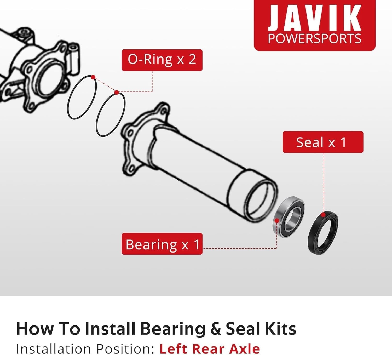Left Rear Axle Wheel Bearing & Seal, OEM# 91055-HN5-681 91255-HA0-681 91320-H Item image 5