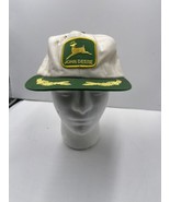 Vintage LOUISVILLE MFG CO John Deere Logo Patch Hat Snapback Trucker Gol... - £38.75 GBP