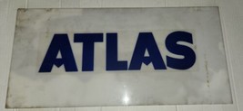 Vintage Plastic Atlas Gas Station Sign Insert Pump Display Man Cave Petr... - $745.41 MXN