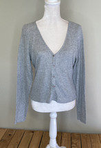 socialite NWOT women’s waffle knit button front cardigan size L grey F6 - £9.33 GBP