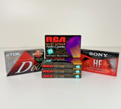 Sealed Blank Cassette Tape Lot Of 6  TDK Sony RCA  90 Min 60 Min - $9.49