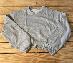 active usa NWOT women’s crop Cinch waist sweatshirt size S grey Q12 - £9.13 GBP