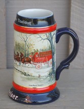 Vintage Budweiser 1990 Collector&#39;s Series Beer Stein Clydesdales 8-Horse Hitch - £15.68 GBP