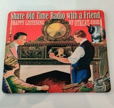 Vtg 9.25&quot;x 8&quot; Share Old Time Radio Happy Listening Otrcat.Com Computer Mouse Pad - $15.43