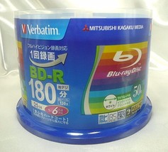 Mitsubishi Blank Media Verbatim BD-R 6X Speed 50 sheets 180 minutes Japan F/S - £34.42 GBP