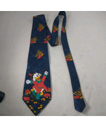 Disney Mickey Unlimited Scrooge McDuck Tie Necktie Vintage Blue  - $12.02 CAD