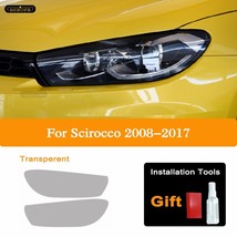 For  VW Scirocco 2008-2017  Lamp Headlight Protective Wrap Tint Film Smoke Black - £94.19 GBP