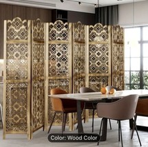 Room Divider,6 Panel Wood Room Dividers and Folding Privacy Screens, Fre... - $149.59