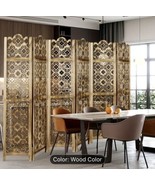 Room Divider,6 Panel Wood Room Dividers and Folding Privacy Screens, Fre... - $149.59