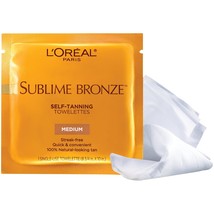 L&#39;Oreal Paris Sublime Bronze Self-Tanning Towelettes for Body, 6 CT - £27.96 GBP