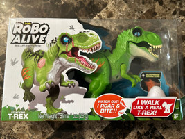Zuru Robo Alive Attacking T-REX Robotic Dinosaur Pet Glow In Dark Slime Egg 2020 - $24.74